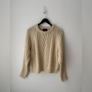Korean Brand Cable Knit Sweater Cream Chunky Premium Line Signature Knit Medium